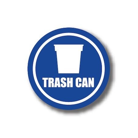 Ergomat 17in CIRCLE SIGNS - Trash Can DSV-SIGN 289 #6065 -UEN